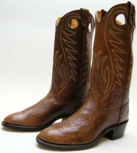 MENS VTG TEXAS BRAND 7811 BRN LEATHER BUCKAROO COWBOY &hellip;