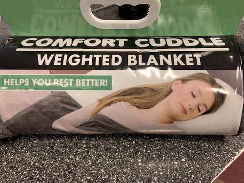 Comfort Cuddle Weighted Blanket As Seen on TV Heavy 10lb GREY 41" x 60" Lot of 2 - Picture 3 of 8