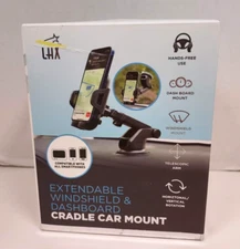 Lax Extended Windshield And Dashboard Phone Cradle Car Mount With Suction Cup