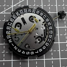 ETA G10.212 Black Disk Watch Quartz Movement 3 Hands Date At 4.5 Movement
