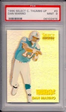 💎1996 Select Certified Thumbs Up HOF QB Dan Marino #3 PSA 9 💎EXTREMELY RARE💎