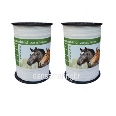 400 m Weideband 40 mm 8 Niro  neu Weidezaun weiss