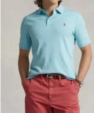 NWT Polo Ralph Lauren Men  s Custom Slim-Fit Soft Cotton Polo Shirt Blue Size XL
