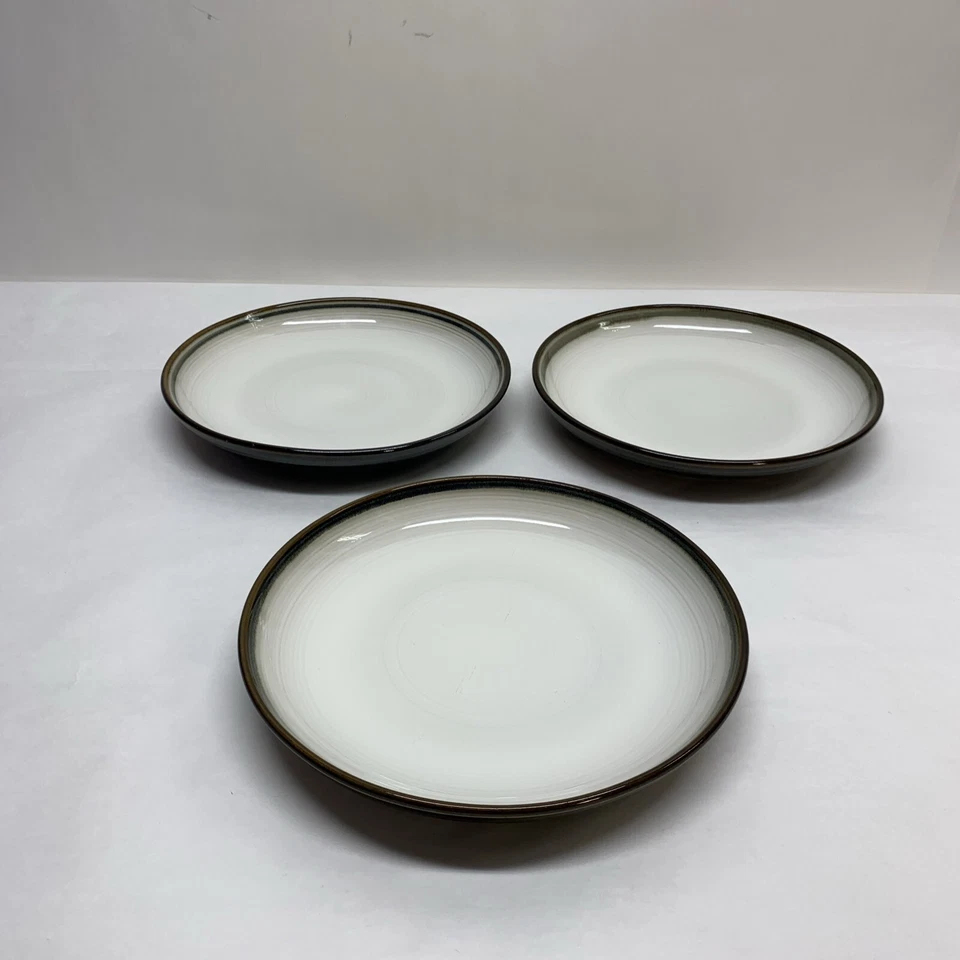 Sango Jetta black Dessert Salad plates 4830 Set 3 - Image 3 of 4