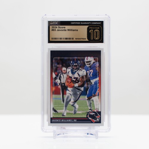 Football 2024 Javonte Williams #85 Panini SCORE NFL CGC 10 Pristine - Foto 2 di 4