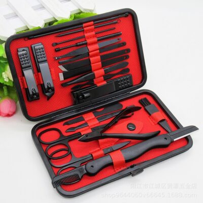 7-20Pcs Professional NailCutter Pedicure Scissors Set Stainless Steel Eagle Hook