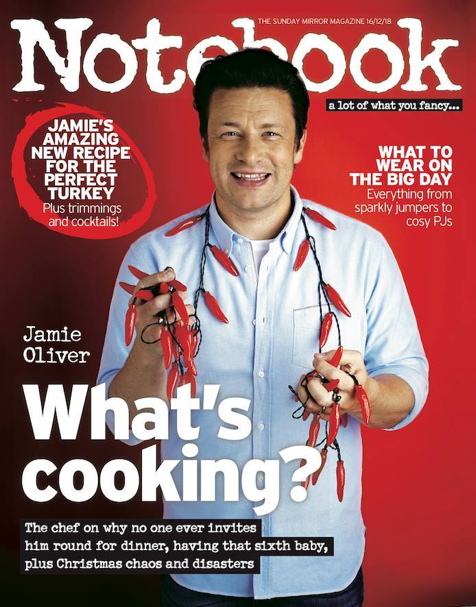 Notebook Magazine Jamie Oliver Aled Jones Mollie King 16/12/2018  New-image