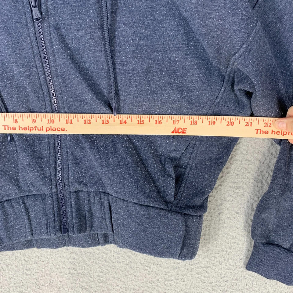 Chaqueta Lou & Grey Mujer Pequeña Recortada Cremallera Completa Con Capucha Terry Tejido Azul Foto 2 de 4