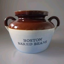 VTG Boston Baked Beans Brown/Beige Pot 342 McCoy Ovenproof Made In USA No Lid