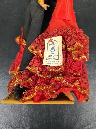 Vintage Spanish Marin Chiclana Flamenco Dancer Doll Dress Label Cadiz Fundada En - Picture 3 of 5