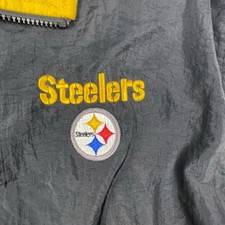 Vintage Champion Pro Line Pittsburgh Steelers Full Zip Windbreaker Jacket Men  s