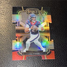 Panini Select Concourse C.J. Stroud #41 Black & Red Prizm Die-Cut Rookie Texans