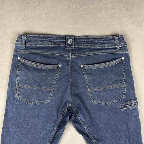 KUHL Ryder Jeans Mens 36x32 (Fits 35x30) Blue Denim Performance Stretch 5141 EUC - Picture 4 of 19