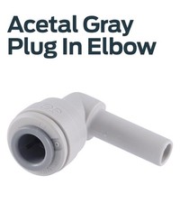 John Guest Speed fit PI221616S-US Stem Elbow 90 Degrees 1/2”x1/2” 100 Ct New