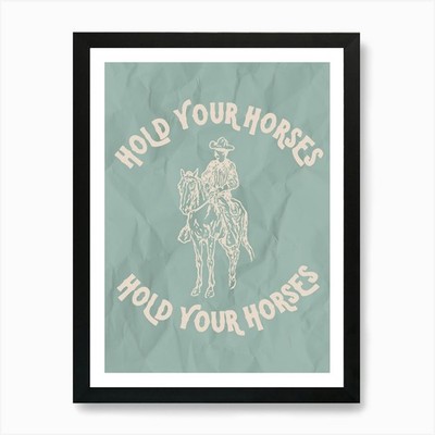 Hold Your Horses 3 Kunstdruck gerahmt Wandbild Poster Leinwanddruck Bild