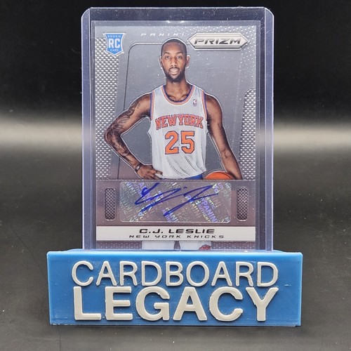 2013-14 CJ Leslie Rookie Card Auto Panini Prizm #44 New York Knicks
