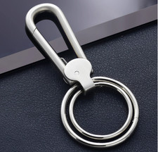Handmade Stainless Steel Snap clasps Fob key ring holder hook wallet Chain GH027