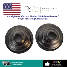 Enbrighten Cafe Lens Shades Oil-Rubbed Bronze 6 Count for String Lights 35877