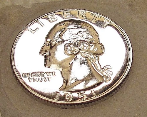 1951  Gem Proof Quarter 90% SILVER EYE CANDY Blazing Mirrored Surfaces #214 ~ 11