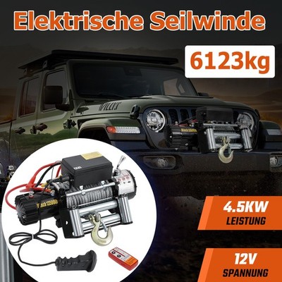 12V Elektrische Seilwinde 6123KG Offroad Motorwinde Offroadwinde Elektrowinde 