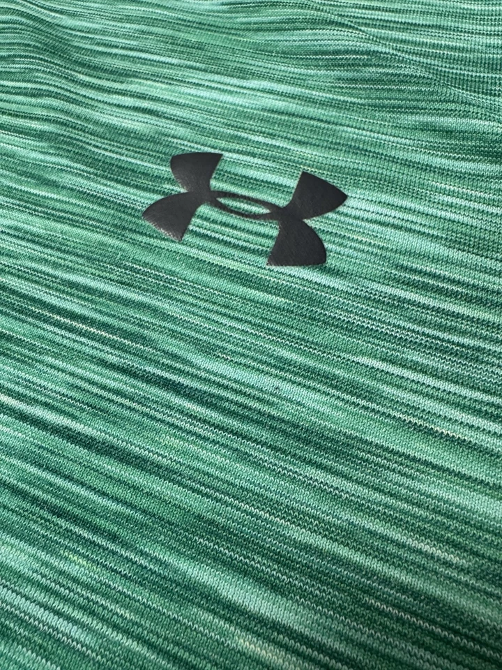 Camisa Under Armour Para Hombres XL Verde Threadborne HeatGear Ajustada Atlética Correr Foto 3 de 4