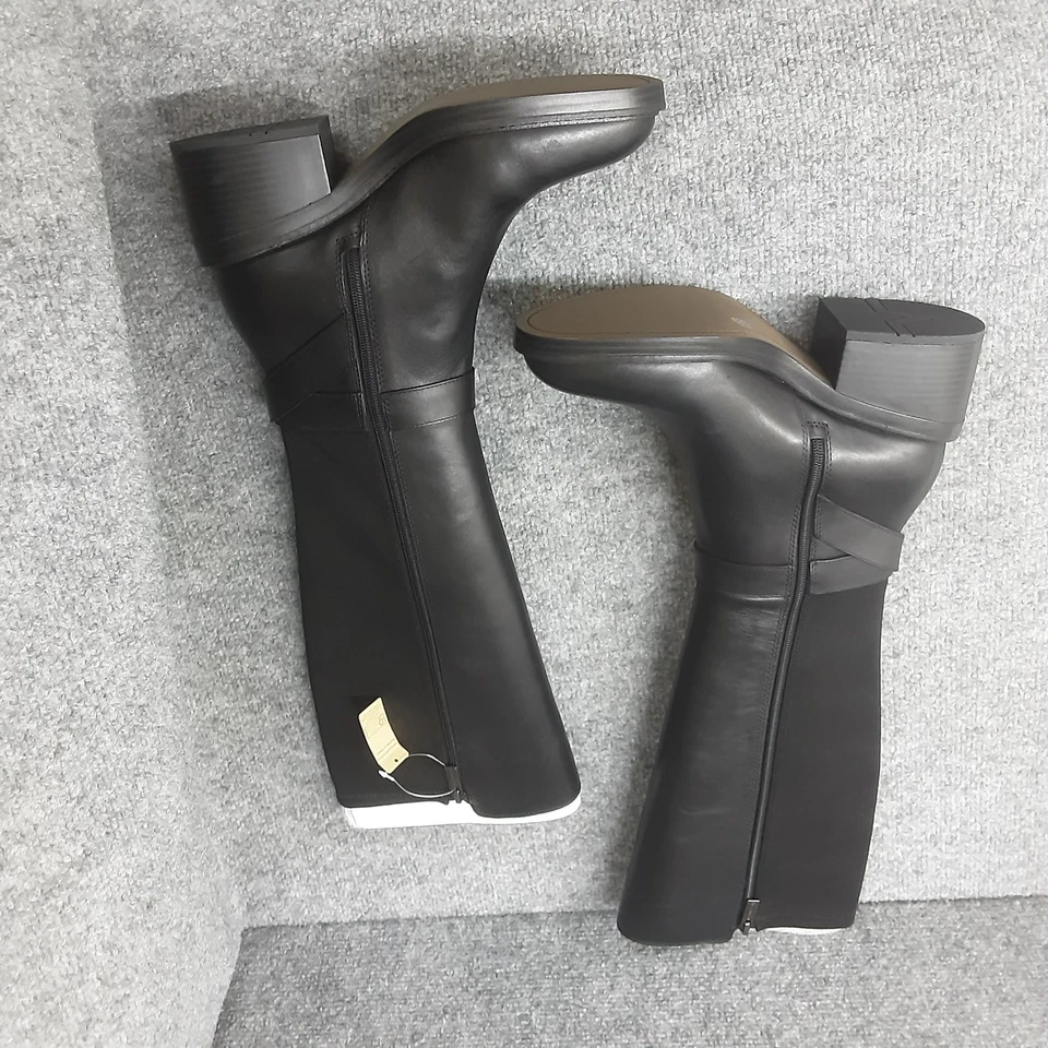 Botas altas Vince Camuto para mujer Vianah 8W cuero negro  Foto 4 de 4