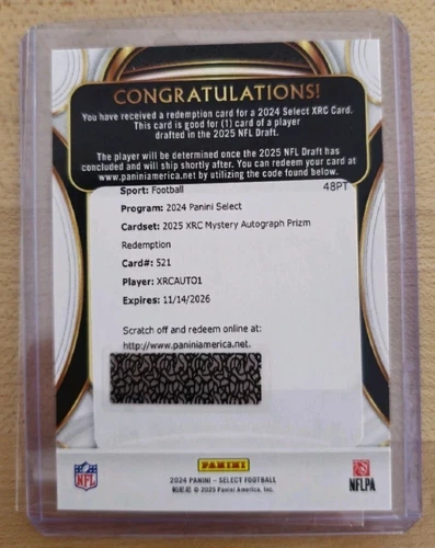 🔥 2024 Panini Select XRC Auto #521 Travis Hunter Rookie Redemption /99 🔥 Rare