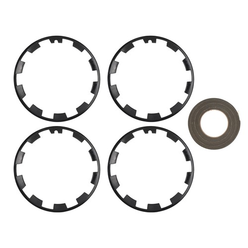 ˇMatte Black 4Pcs Car Wheel Rim Protectors Hub Rim Protection Guards - Photo 10 sur 12