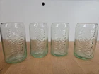 Vintage Set Of 4 Coca Cola Can Shaped Soda Lime Green Glass 12oz Fast Shipping