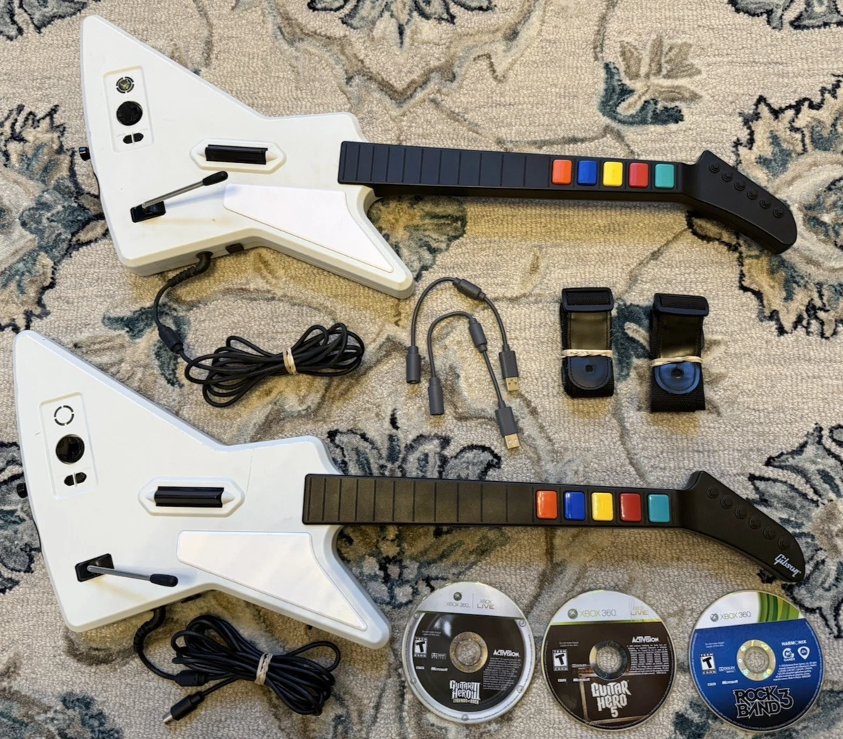 Pack XBOX 360 Slim + Guitar Hero Live Boîte + Jeu + Manette Sans Fil