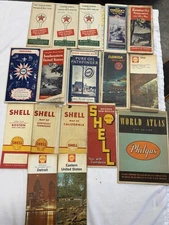 Lot Of Vintage Gas & Oil Company Advertising Maps For Various States