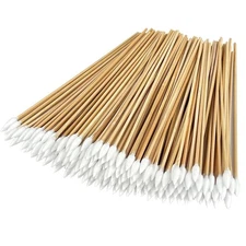6-Inch Long Cotton Swabs 200 Pointed, Precision Cleaning ,NEW