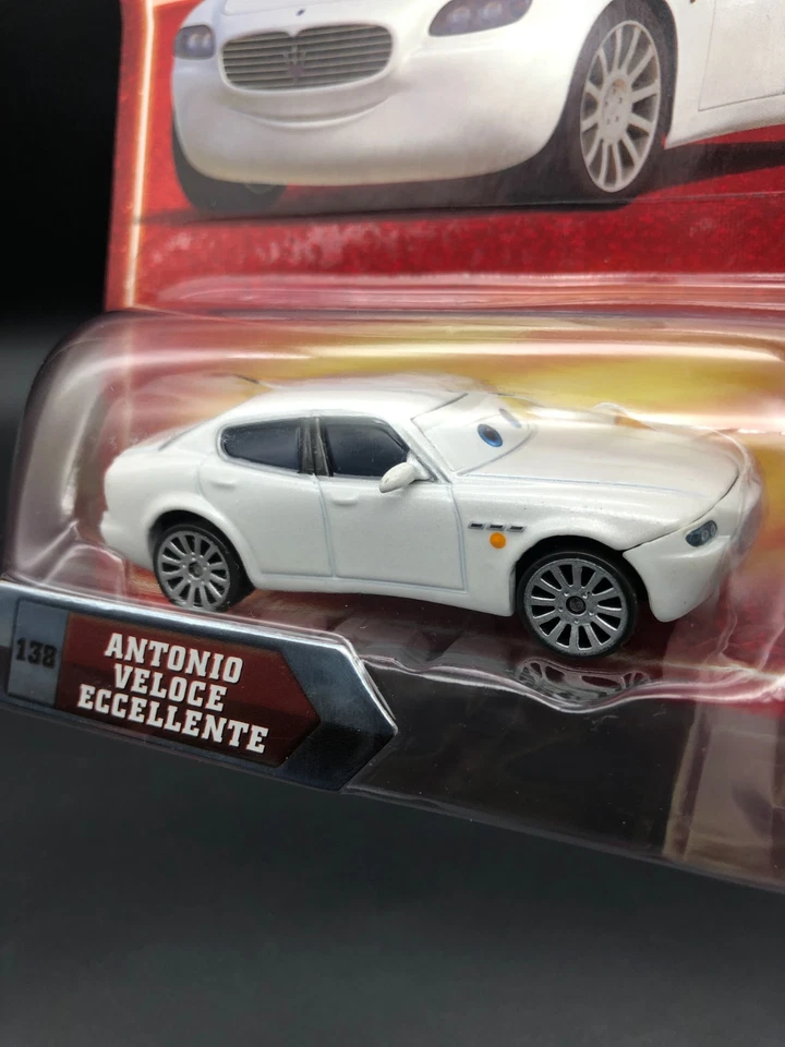 Disney Pixar Cars Antonio Veloce Eccellente Final Lap Maserati White Luigi Neumáticos Foto 2 de 4