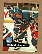 Jeff Beukeboom  #444  1991 Pro Set  New York Rangers Hockey Card NHL NM