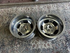 Vintage Pair 15x10 Us Indy Style Mag Wheel Mopar Ford 5 12 Nice Truck Bronco