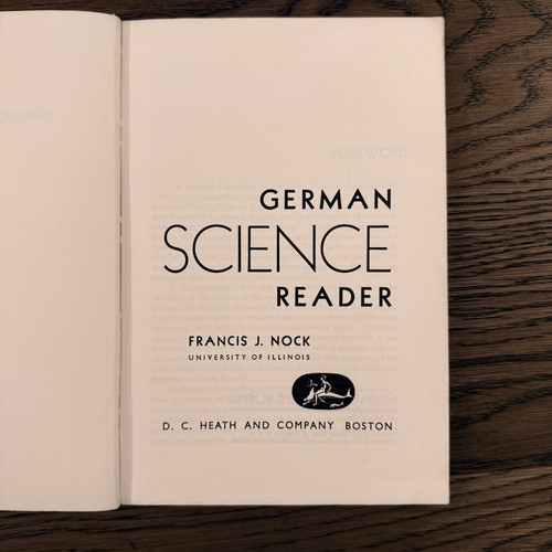 German Science Reader By Francis Nock UNIVERSITY OF ILLINOIS - 1962 - Picture 9 of 17