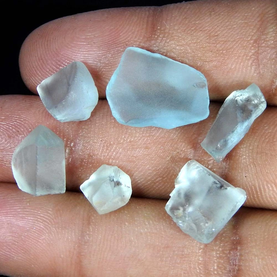 35.70Cts100%Natural Quality Sky Blue Small Topaz Rough Cabochon Gemstone.lot - Image 3 of 3