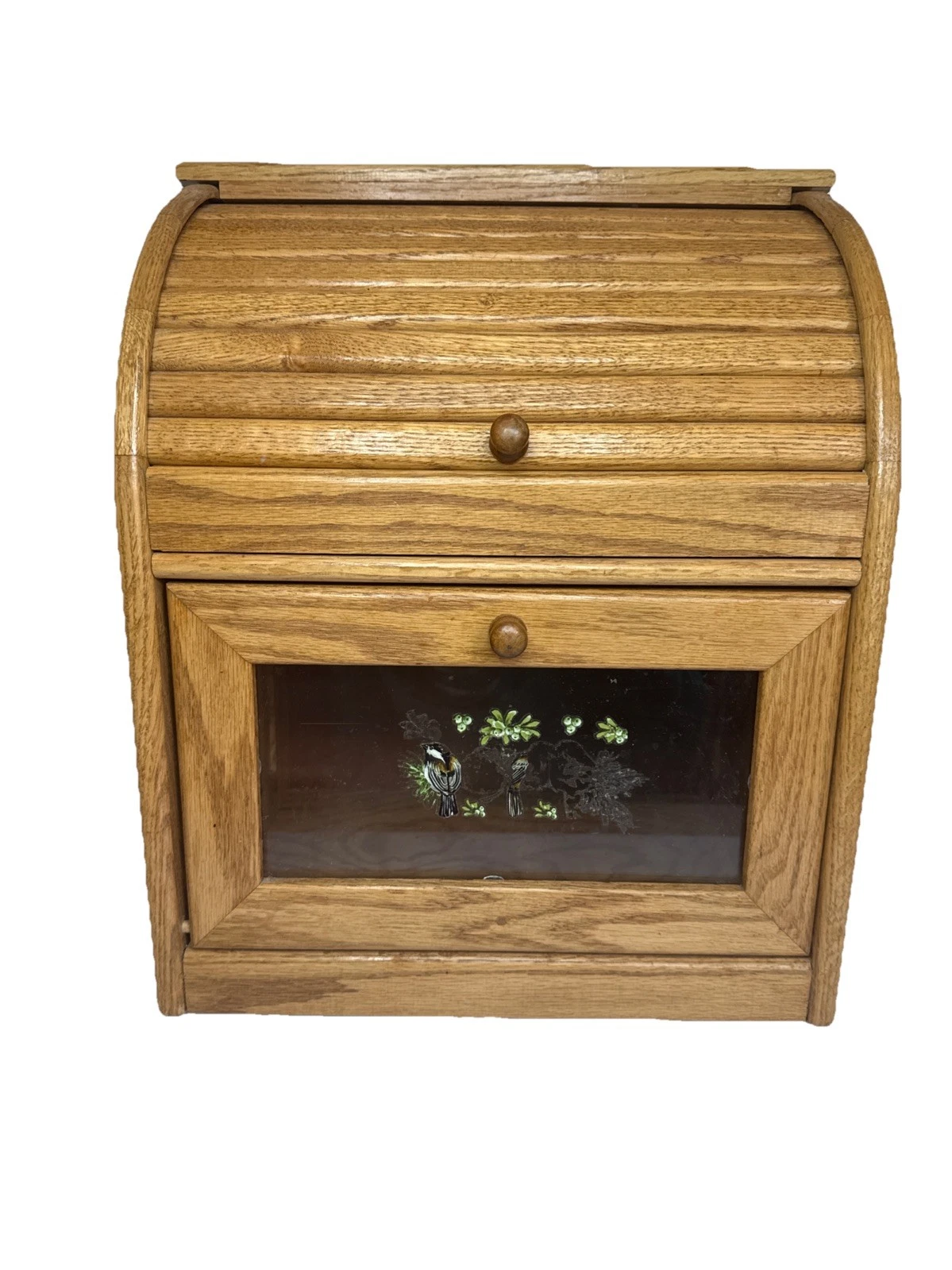 Vintage Wooden Roll Top Double Bread Box Oak Slat Front Cottage Core Farmhouse
Opens in a new window
