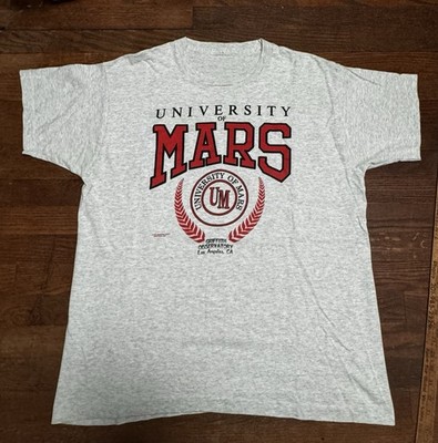 1991 University of Mars Graphic T-Shirt Men s XL Gray Short Sleeve