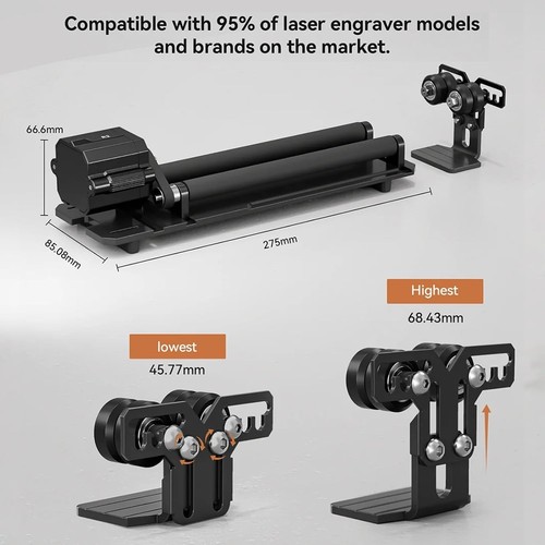 Atomstack R2 V2 Rotary Roller Y-Achsen Rotationswalze mit erhöhte Stützbasis - Bild 2 von 7
