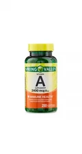 Spring Valley A Softgels 2400 mcg - Immune & Eye Health Supplement, 250 Count