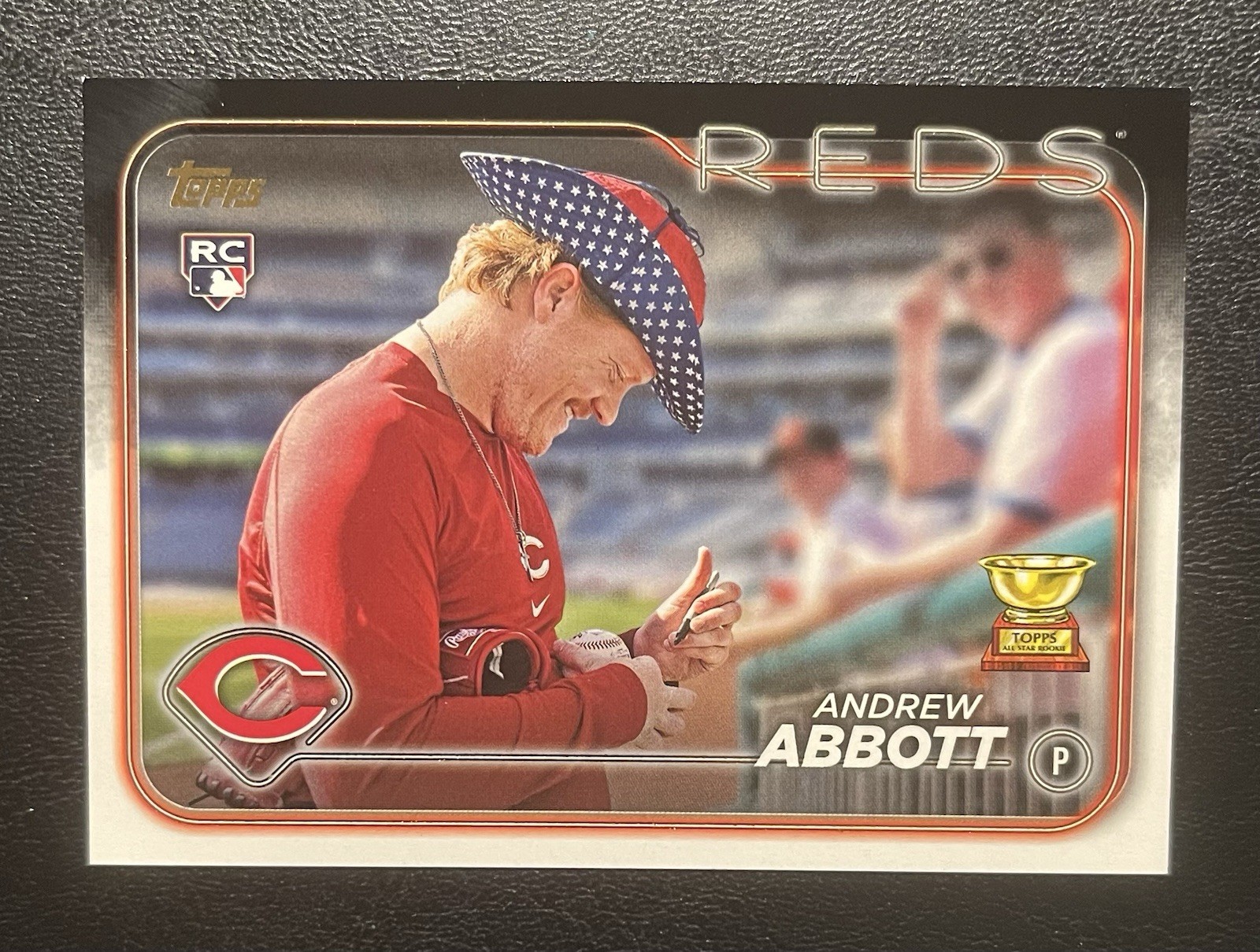 Andrew Abbott 2024 Topps Series 1 Rookie Golden Mirror SSP #214 RC Case Hit Reds