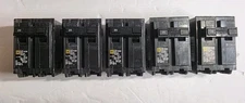 Lot Of 5 Square D HOM220 HOM220CP 2 Pole 20 Amp  Circuit Breaker