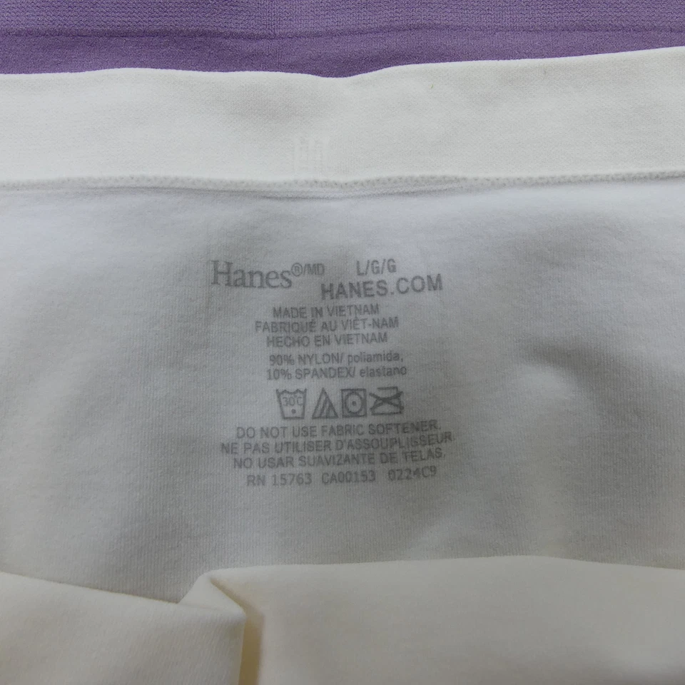 Roupa íntima Hanes feminina grande hipster sólida nylon elástica macia 6 pares - Imagem 2 de 4