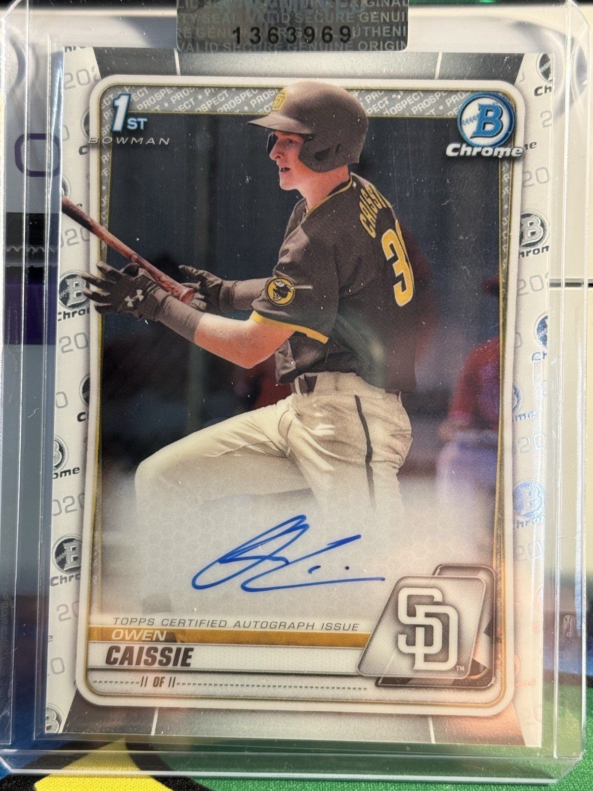 2020 BOWMAN DRAFT CHROME OWEN CAISSIE ROOKIE #CDAOC 1ST BOWMAN CHROME AUTO