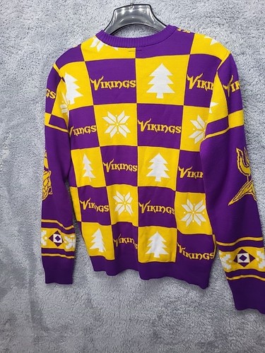 NFL Licensed Men's Minnesota Vikings Purple/Gold Ugly Sweater Size Large - Picture 13 of 21