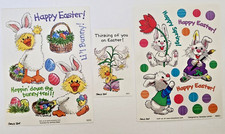Vintage Suzy's Zoo Happy Spring Easter Scrapbook Stickers - 3 Sheets