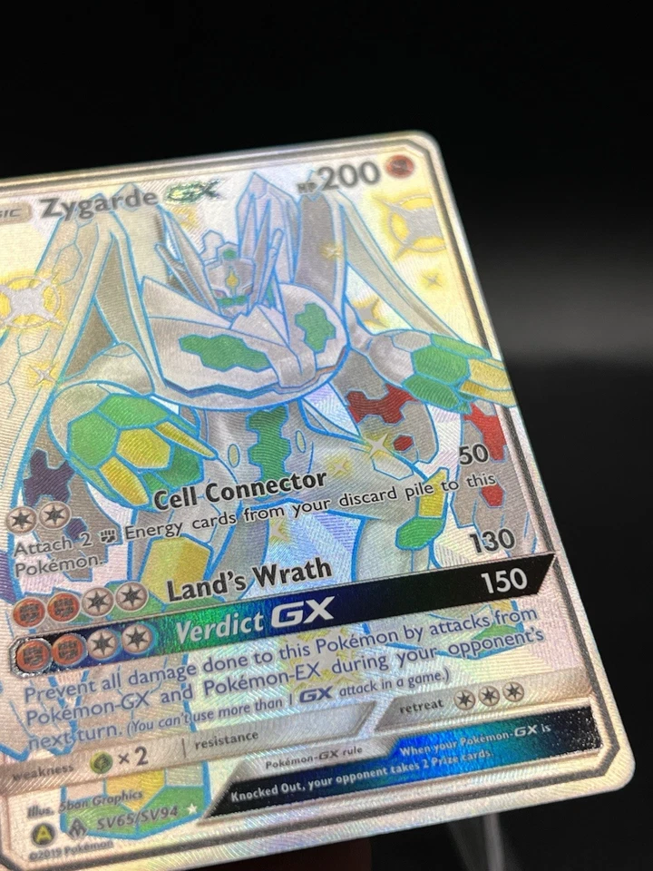 Zygarde GX SV65/SV94 Hidden Fates: Shiny Vault Holo Pokemon NM BJ3 - Image 2 of 3