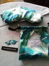 The Flat Lay Co ~ Oversized Eye Mask With Pouch ~ Tropical Leaves - BNWT
