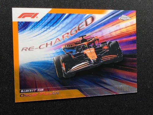 2024 Topps Chrome F1 Formula 1 Logofractor - Oscar Piastri Orange /25 Recharged